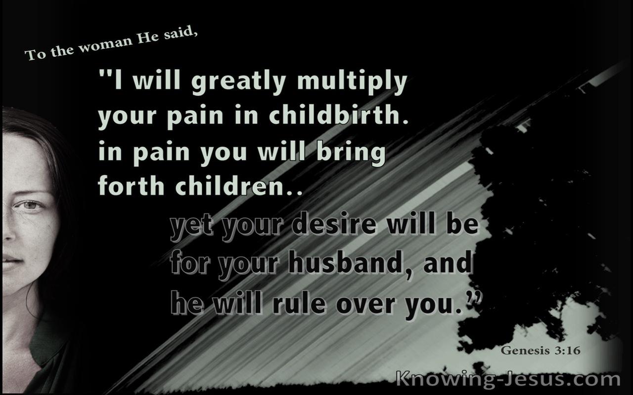 Genesis 3:16 Multiply Your Pain In Childbirth (black)